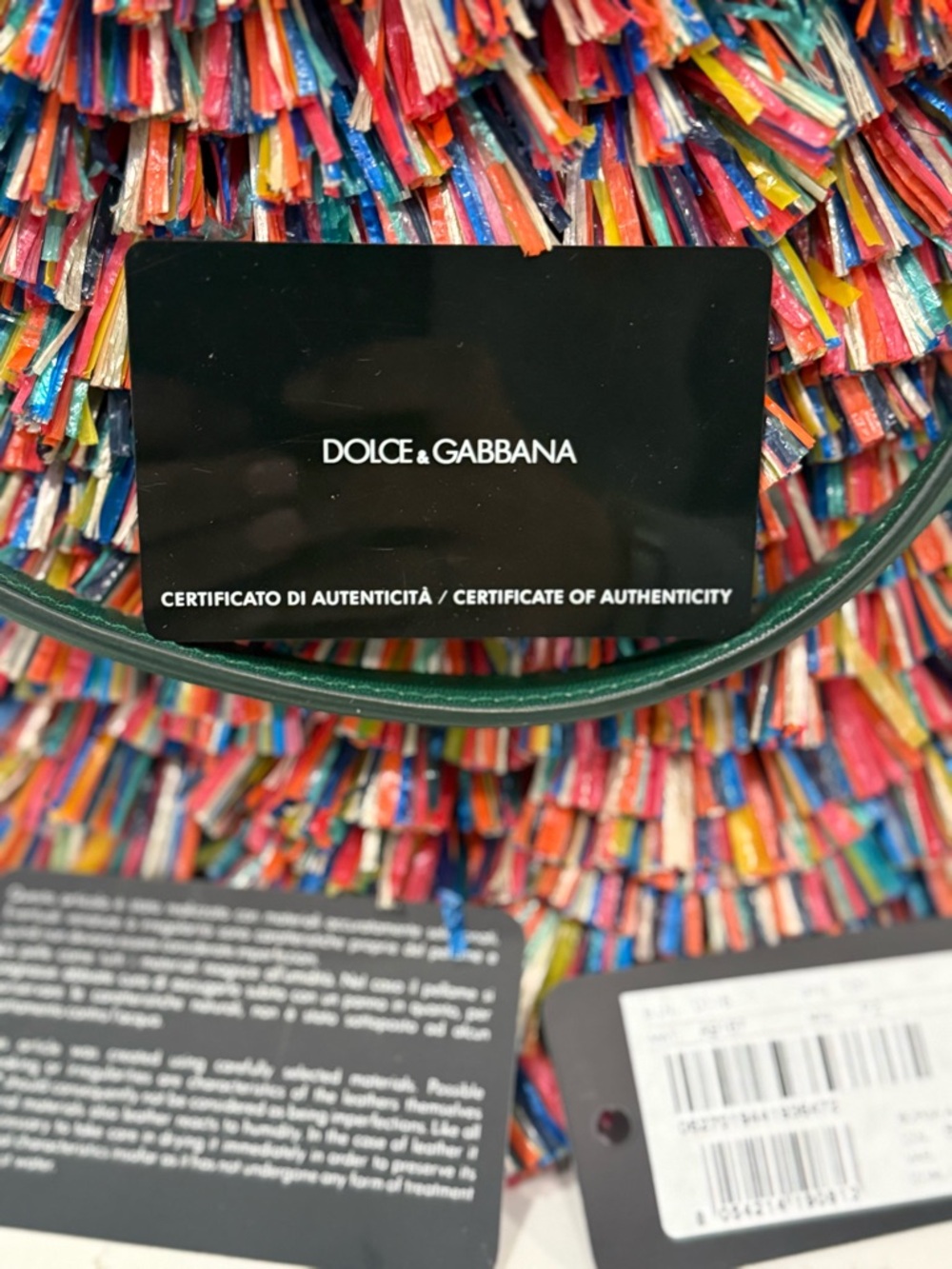 💥Dolce Gabbana 2013 “Sicilia” Runway Collection Bag multicolor raffia fringe💥 - Picture 8 of 14